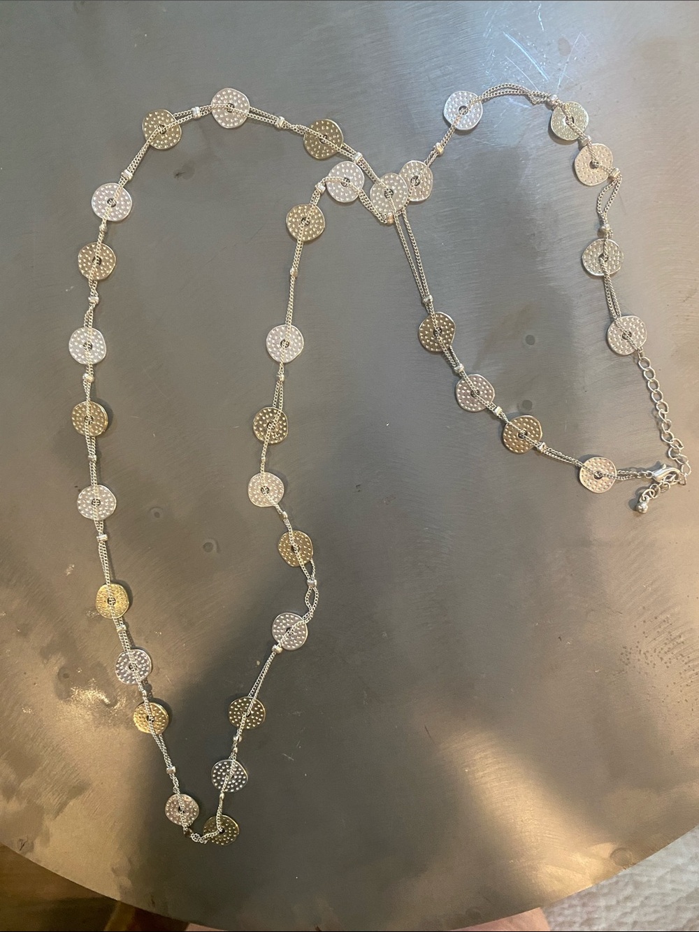 Disc Station Necklace - Silver super fun